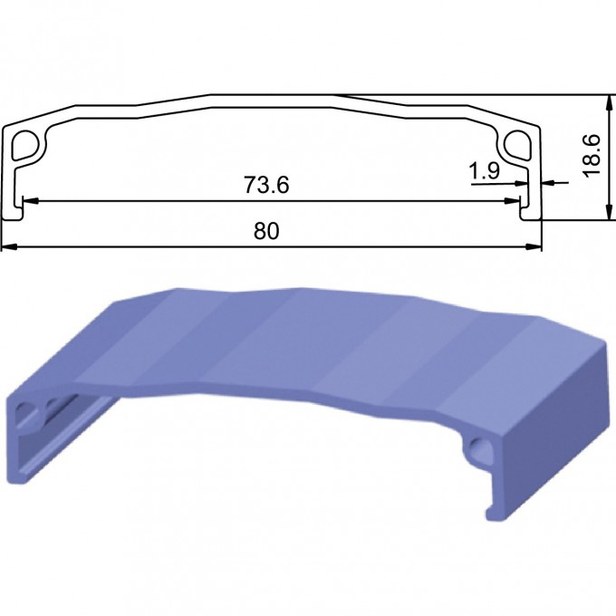 Обод 20" JP73 36H одинарный, темно-серый (для Pilot-280 FAT BIKE) 330094