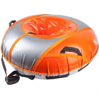 Санки надувные STELS D125 см усиленные, оранжево-серые