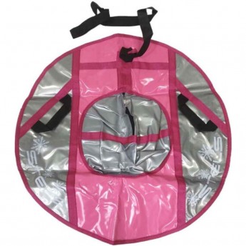 Санки надувные (тюбинг) STELS 80 см тент без камеры СН040, серый/серый-розовый