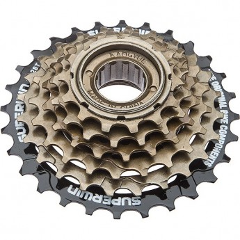 Трещотка KFW-664 SUPERWIN, (14-28 зубьев) 6 скоростей, чёрно-коричневая