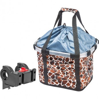 Велокорзина передняя STELS JL-081 чёрно-коричневая