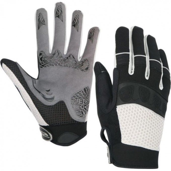 Велоперчатки PDM-369 для MTB полноразмерные серо-чёрные p.L 380062