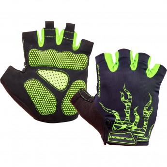 Велоперчатки ZL2313 черно-зелёные, размер: M