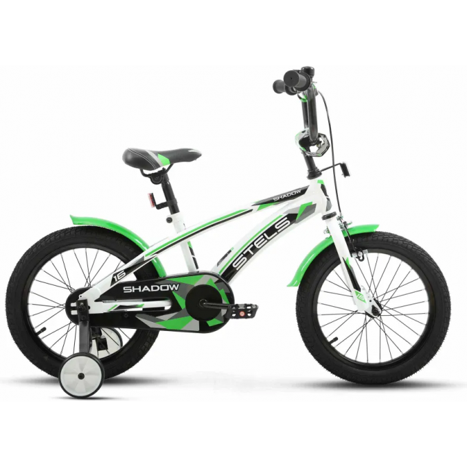 Велосипед STELS 16" SHADOW VC (JU135617) белый/зеленый 7660000418132
