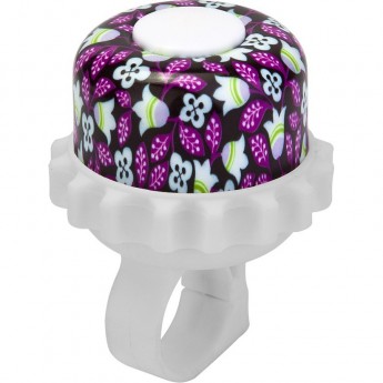 Звонок 23R-08 "Цветы" бело-фиолетовый